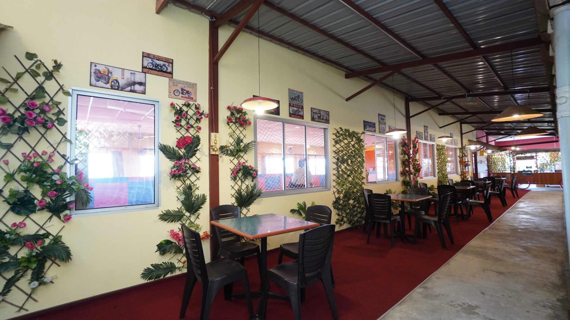 Part of the cafe