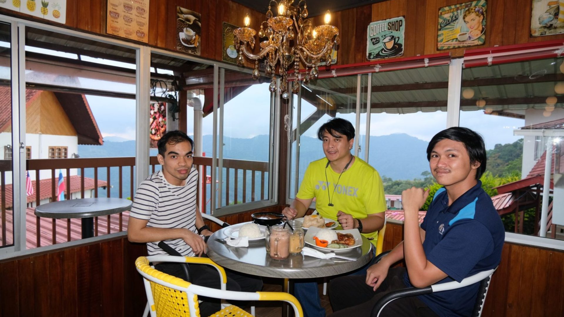 Our customers enjoying their food.